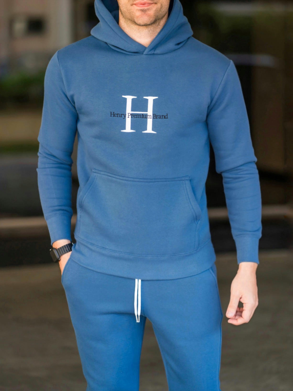 HENRY_CLOTHING_BIG_GOLD_LOGO_HOODIE-BLUE